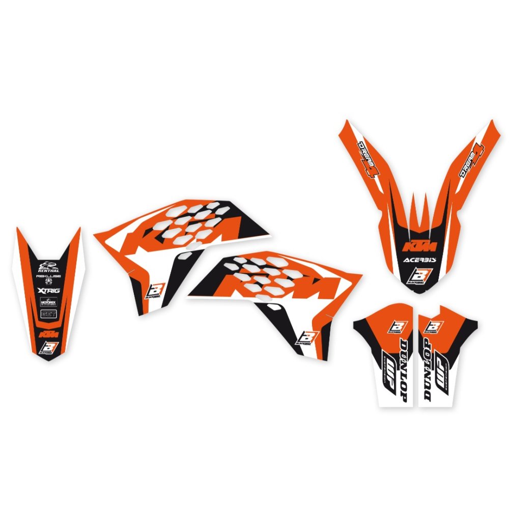 Kit de adhesivos Blackbird Racing Dream 5 Ktm SX 07-10 / SX-F 07-10 / EXC 08-11 / EXC-F 08-11