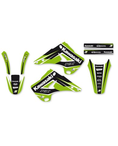 Pack plásticos + adhesivos Kawasaki KX 125 / KX 250 03-08