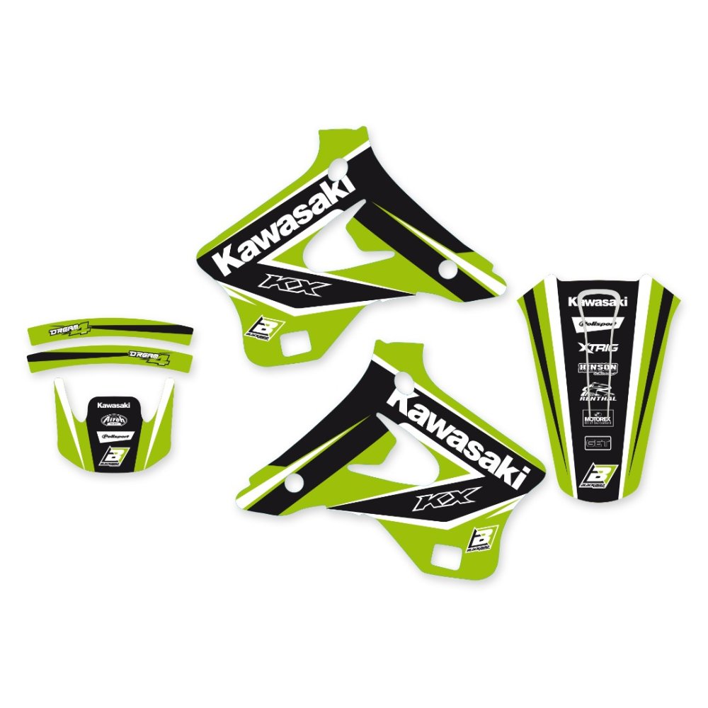 Pack plásticos + adhesivos Kawasaki KX 125 / KX 250 94-98