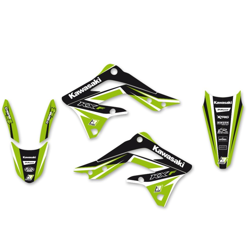 Pack plásticos + adhesivos Kawasaki KXF 450 12 Pack plásticos + adhesivos Kawasaki KXF 450 12