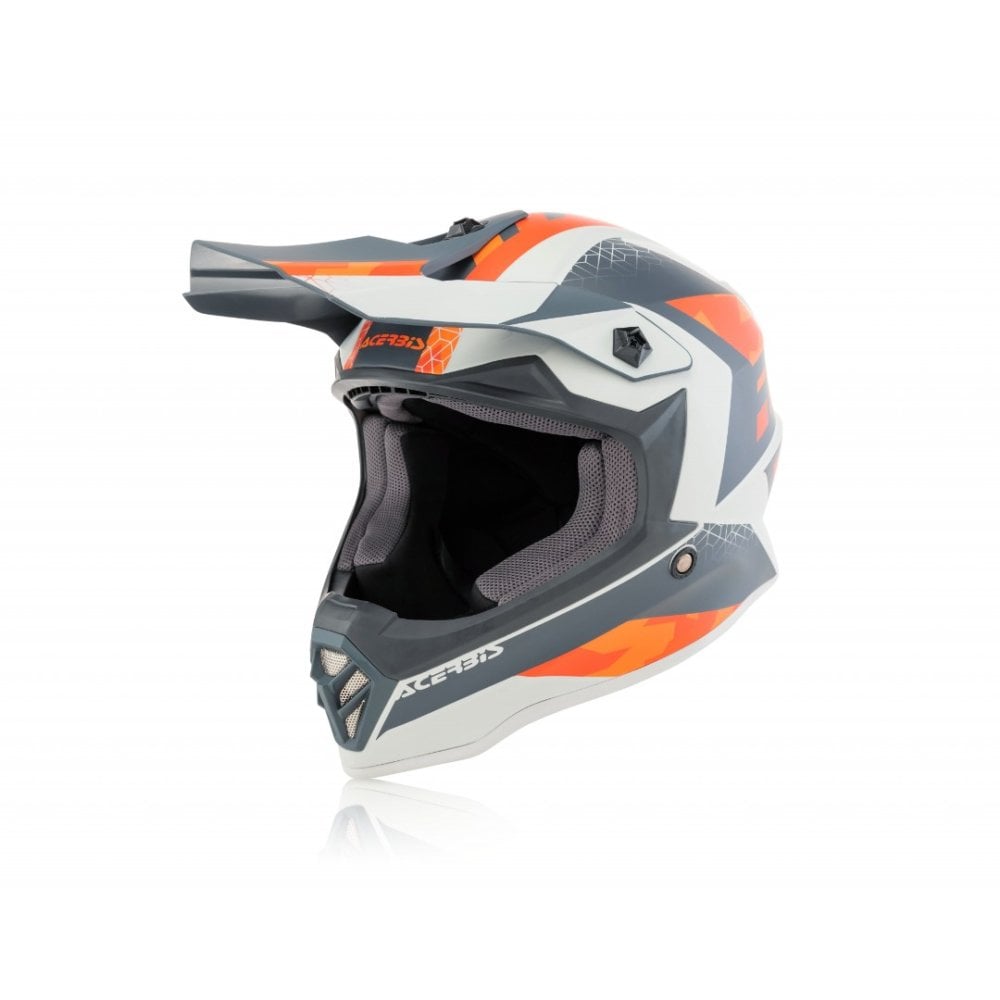 Casco motocross niño Acerbis Steel naranja