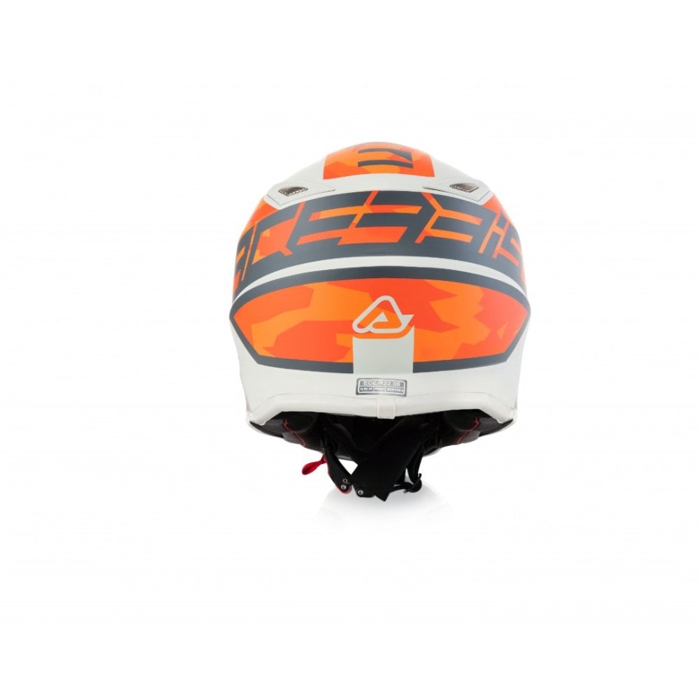 Casco motocross niño Acerbis Steel negro naranja