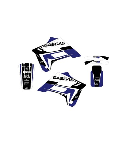 Kit de Pegatinas BlackBird Racing GASGAS EC 300 02/06 Azul