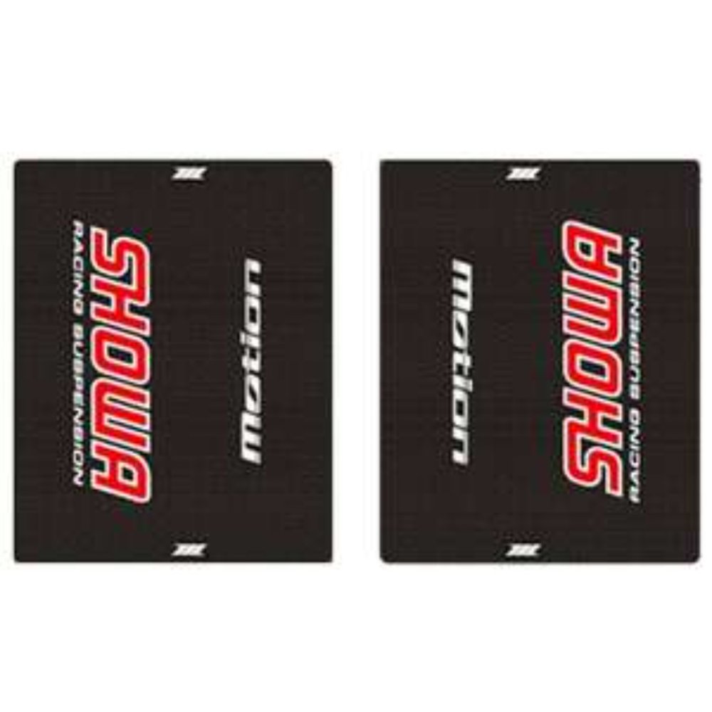 ADHESIVO HORQUILLA CARBON SHOWA ROJO\BLANCO 2 PCS