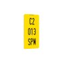 PLACA MATRÍCULA CICLOMOTOR AMARILLA 100X168 MM. PLACA MATRÍCULA CICLOMOTOR AMARILLA 100X168 MM.