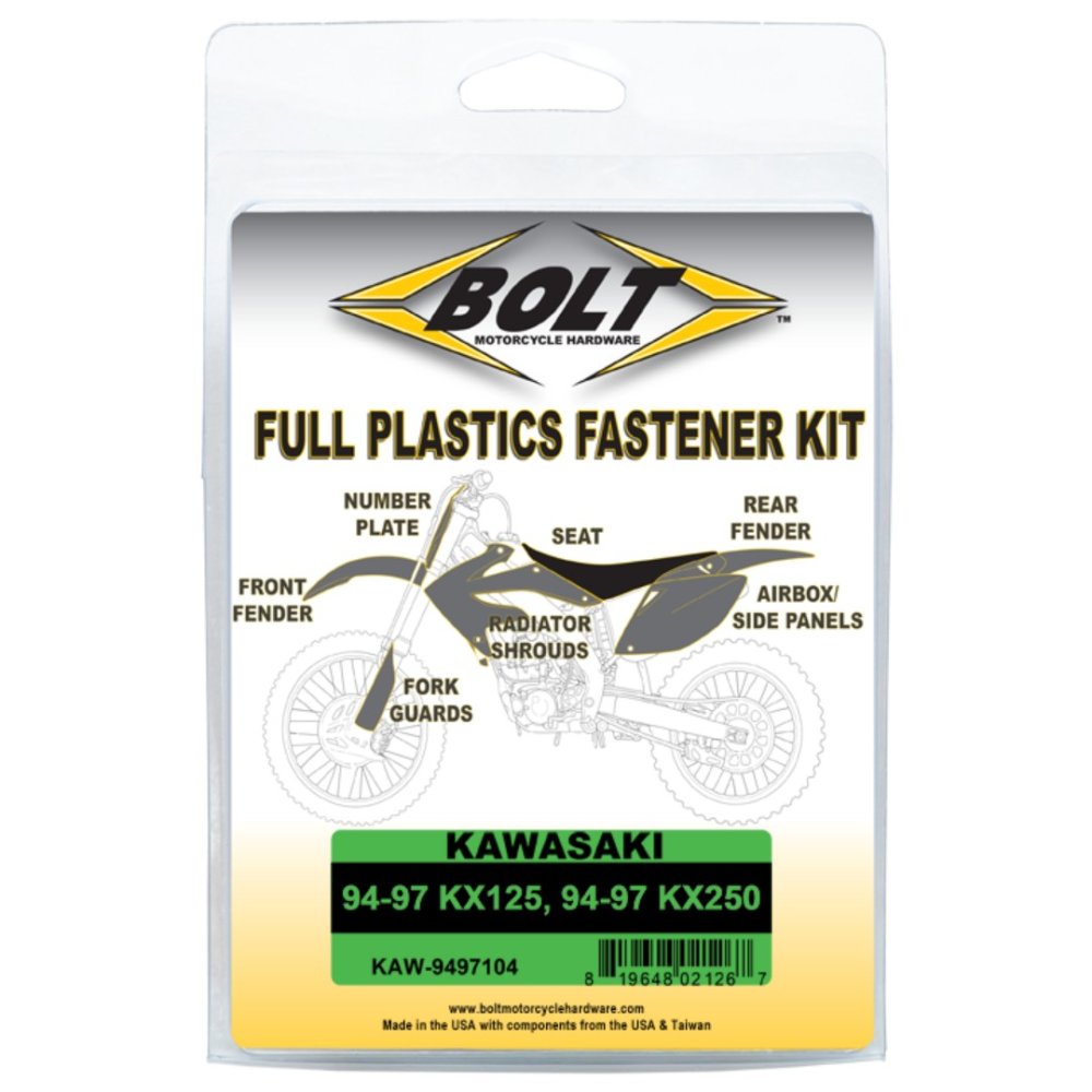 Kit de sujeción de plásticos Kawasaki KX 125/250 94-97