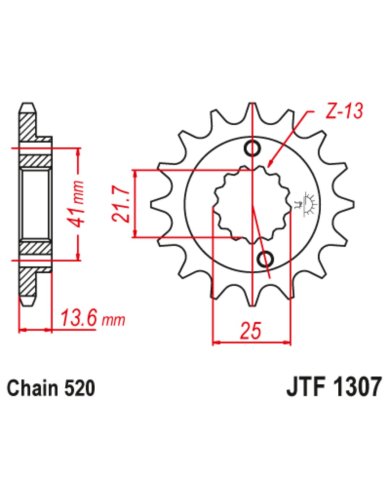 Piñón de ataque JT JTF1307 Piñón de ataque JT JTF1307