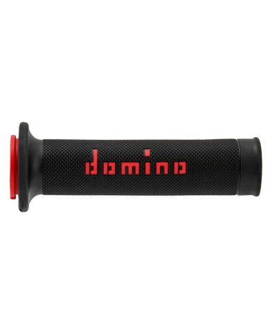 Puños  Domino racing 126mm negro/rojo