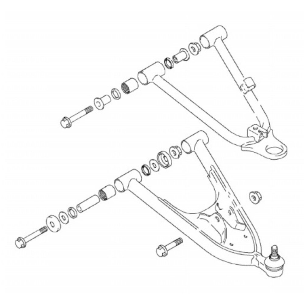 Kit reparación trapecios traseros SUP+INF Yamaha