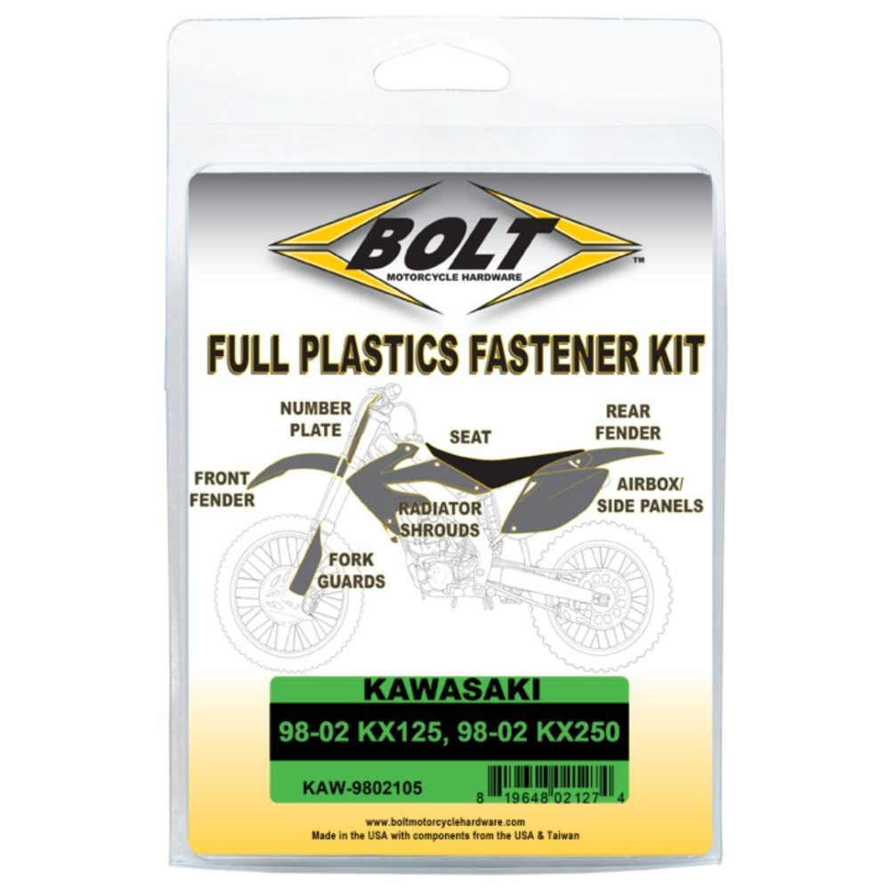 Kit de sujeción de plásticos Kawasaki KX 125/250 98-02