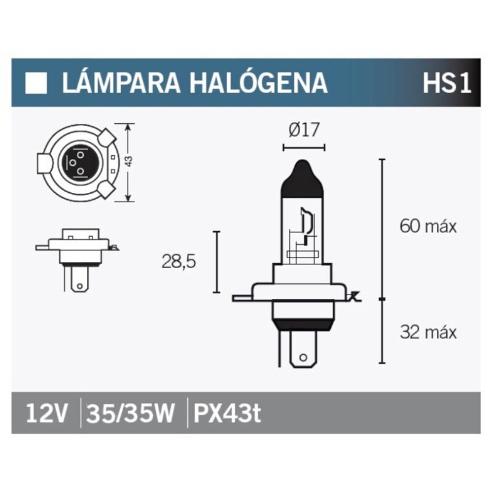 LAMPARA HALOGENA HS1