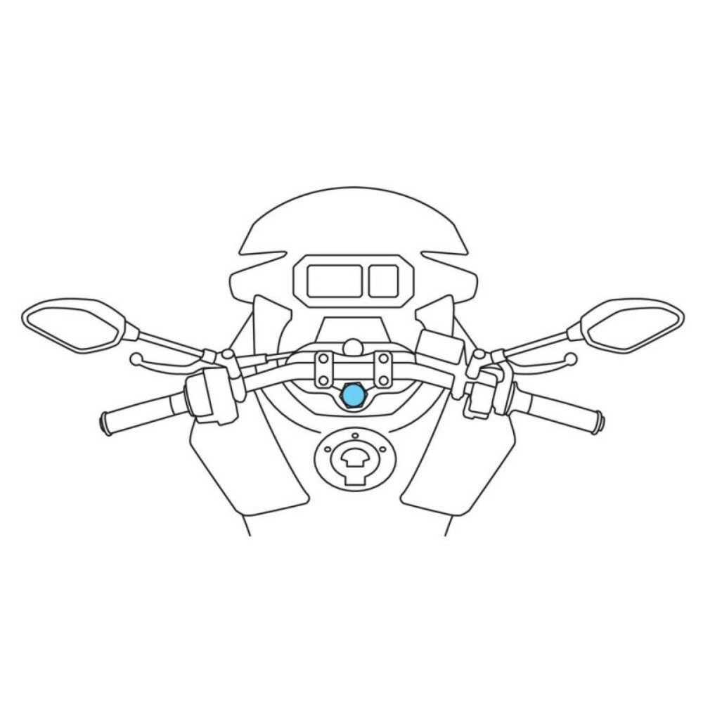 Fijación opti-line para tubo de dirección de moto 15 a 20,5 mm