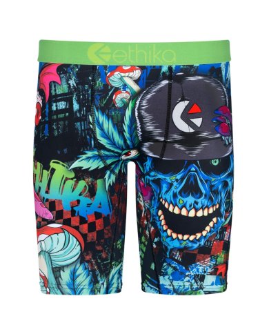Boxer Ethika Creep E Trip Azul/Verde Boxer Ethika Creep E Trip Azul/Verde
