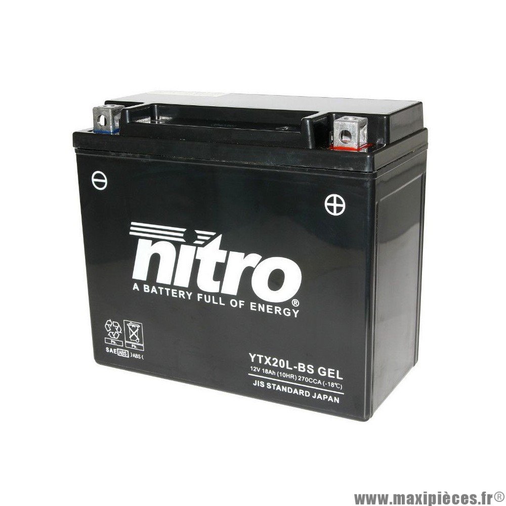 Batería Nitro YTX20L-BS Sellada Gel