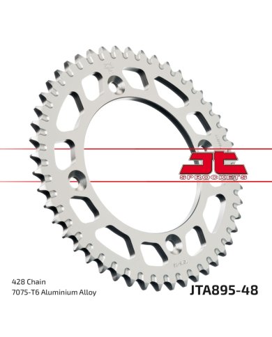 Corona aluminio JT Self Clean KTM SX 85 03-21 / Husqvarna TC 85 14-21 / Gas Gas MC 85 21 Corona aluminio JT Self Clean KTM SX 85 03-21 / Husqvarna TC 85 14-21 / Gas Gas MC 85 21