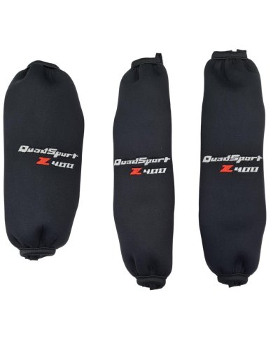 Fundas protectoras amortiguadores Suzuki LTZ 400 neopreno negro