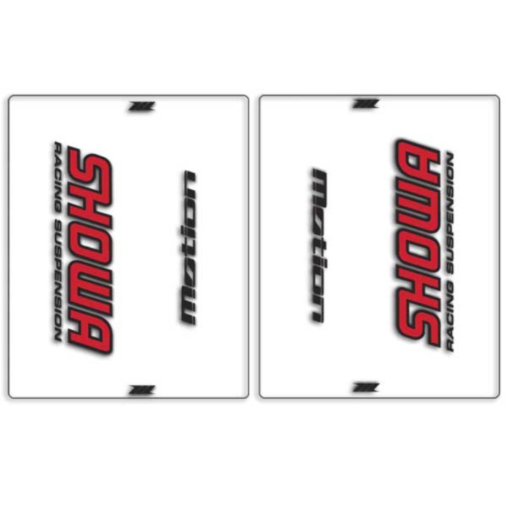 ADHESIVO HORQUILLA TRANSPARENTE SHOWA ROJO\NEGRO 2