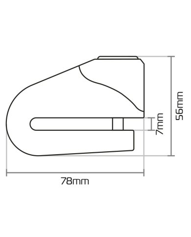 Candado moto con alarma Oxford Quartz XA6 Candado moto con alarma Oxford Quartz XA6