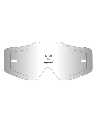 Cristal Airscreen con aberturas laterales Shot Iris/Assault transparente Cristal Airscreen con aberturas laterales Shot Iris/Assault transparente