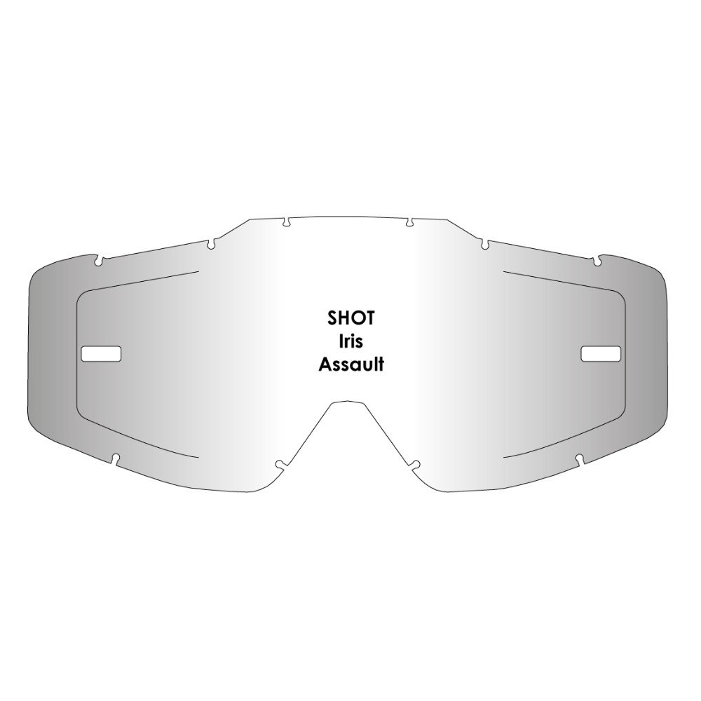 Cristal Airscreen con aberturas laterales Shot Iris/Assault transparente