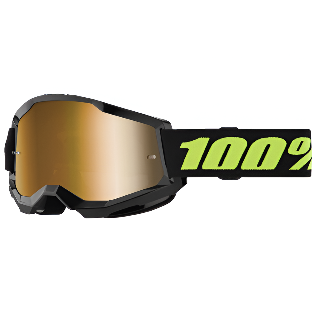 Gafas 100% Strata 2 Negra - Cristal dorado