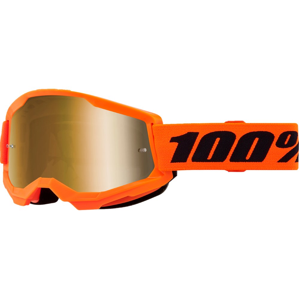 Gafas 100% Strata 2 naranja - cristal dorado espejo