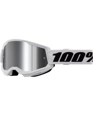 Gafas 100% Strata 2 blanca - cristal plateado espejo