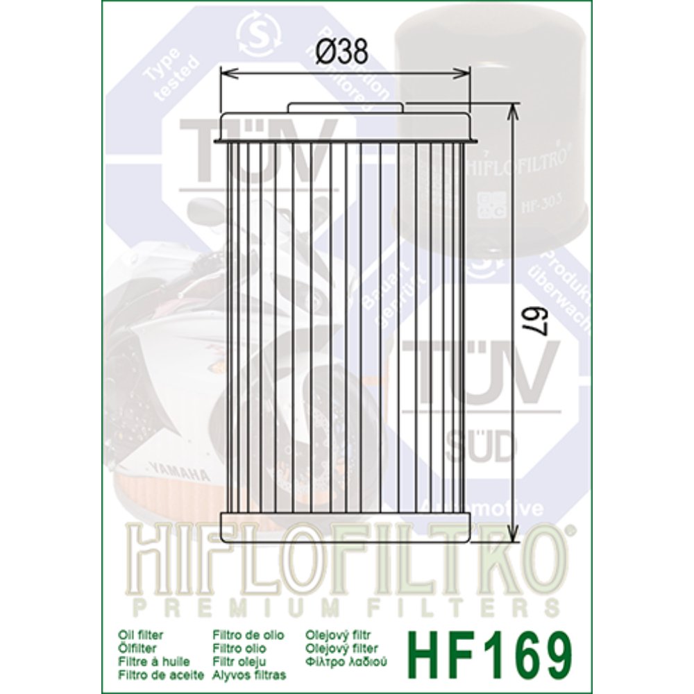 Filtro de aceite HF169 Filtro de aceite HF169