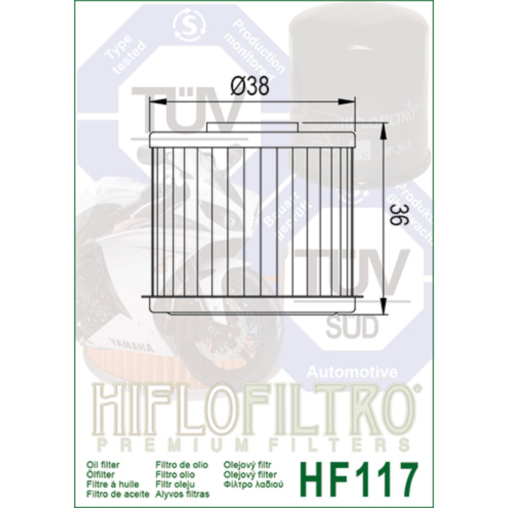 Filtro de aceite HF117