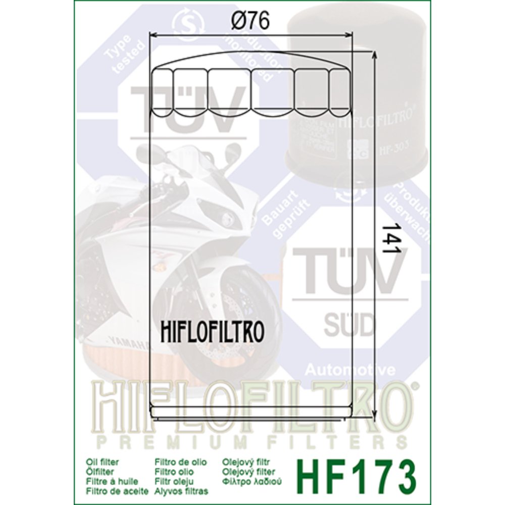 Filtro de aceite HF173 Harley Davidson