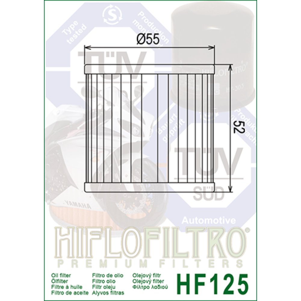 Filtro de aceite HF125
