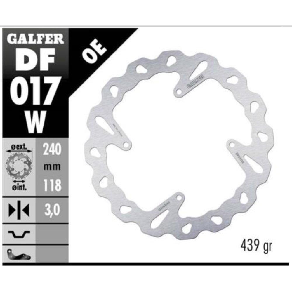 Disco de freno delantero Galfer DF017W Honda CR 125/250/500 92-94