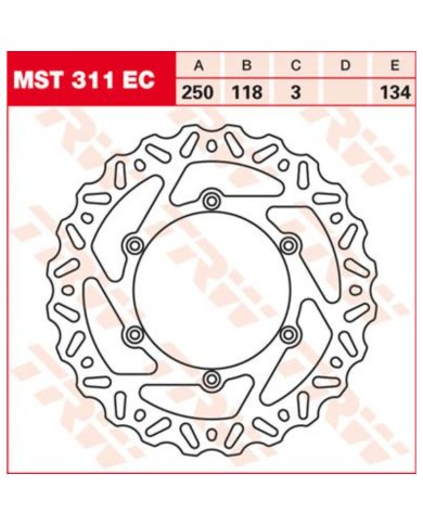 Disco de freno delantero Yamaha 01-16