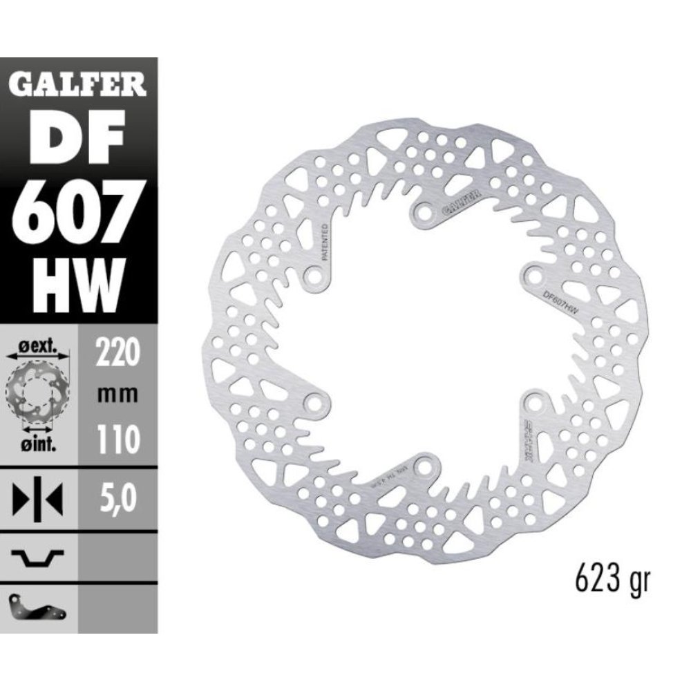 Disco de freno trasero Galfer Shark KTM / Husqvarna / Gas Gas