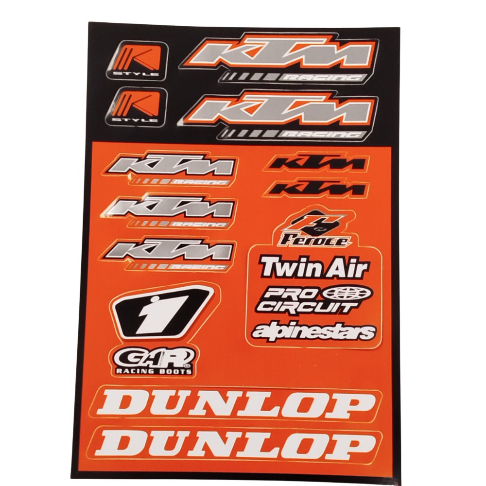 Pliego pegatinas KTM