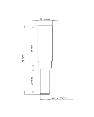 Tornillos separadores 10x1.25 (8 unidades)