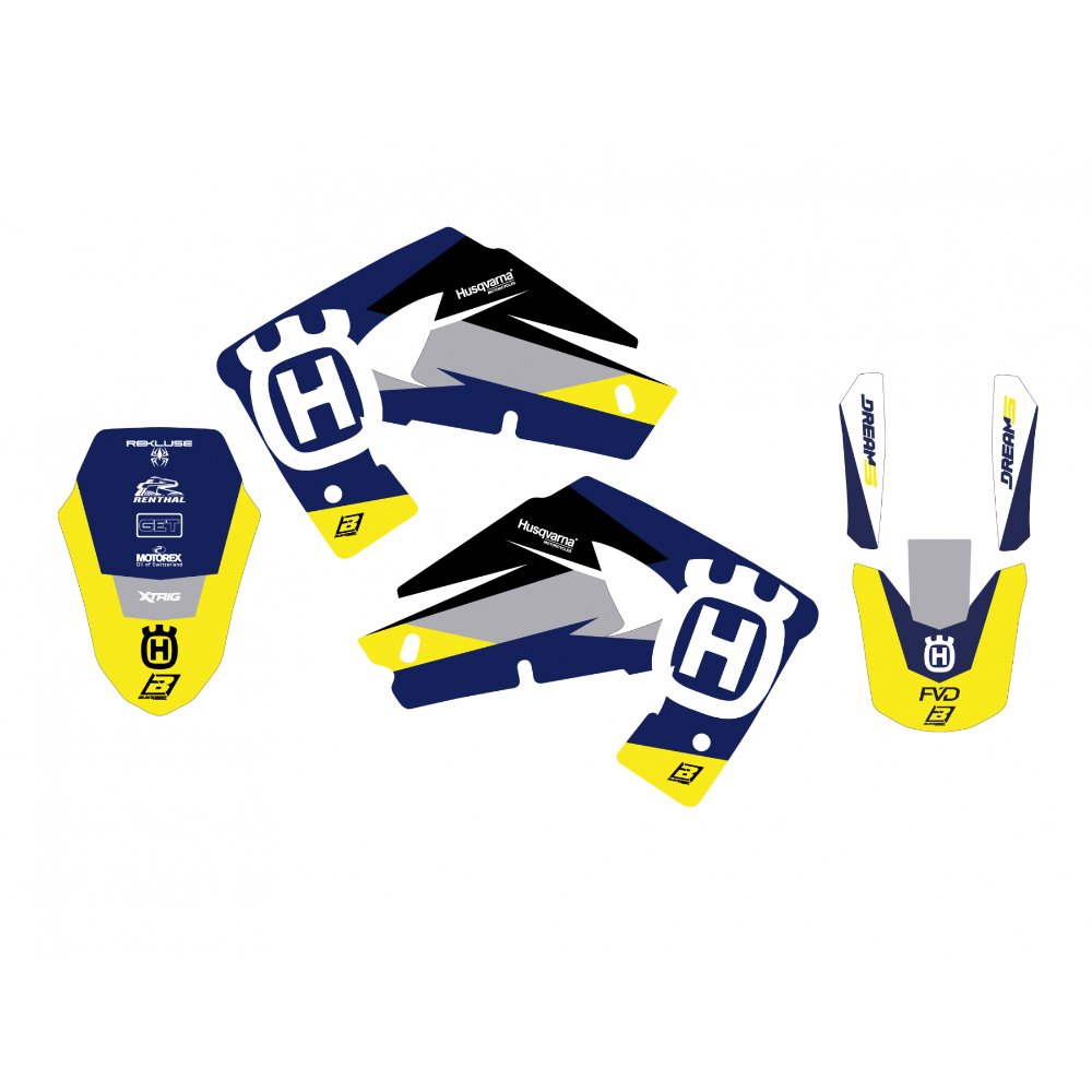 Kit de adhesivos Blackbird Racing Dream 5 Husqvarna CR-WR 00-05 / TE-TC 250-450-510 02-04