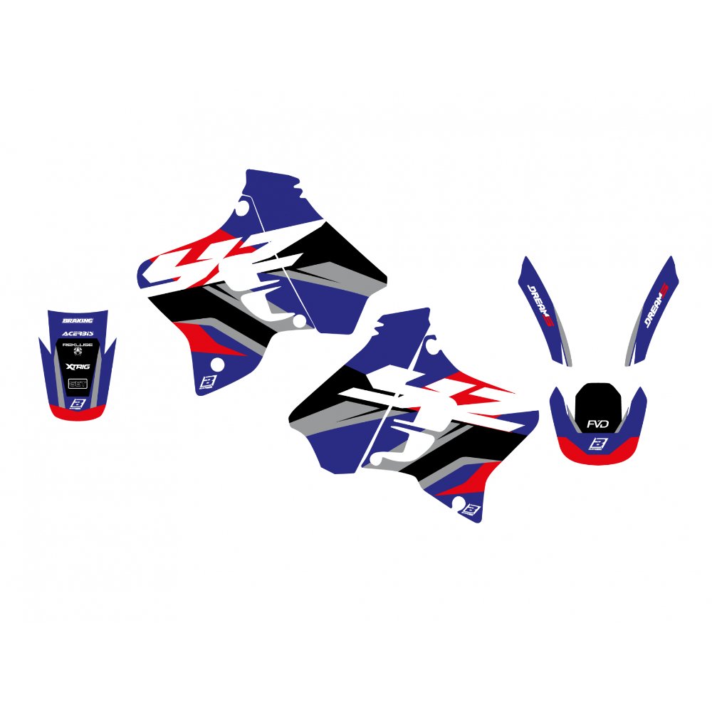 Kit De Pegatinas BlackBird Racing Dream 5 Yamaha YZ 125-250 93-95