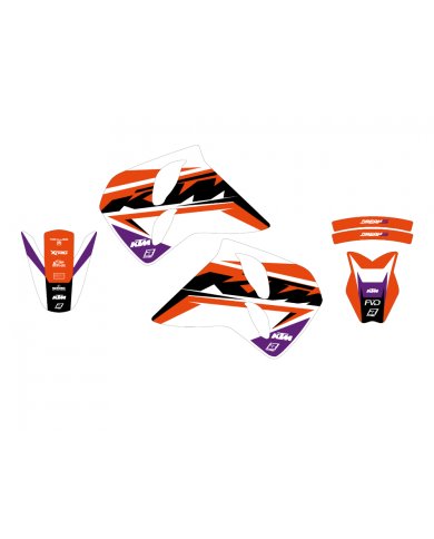 Kit de adhesivos Blackbird Racing Dream 5 Ktm LC4 (4 tiempos) 96-99 Kit de adhesivos Blackbird Racing Dream 5 Ktm LC4 (4 tiempos) 96-99