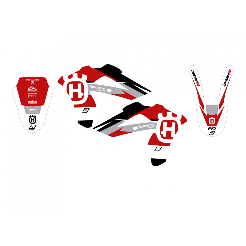 Kit adhesivos Dream 5 Husqvarna CR-WR 06-08 / WR 250 06-13 / WR 300 09-13