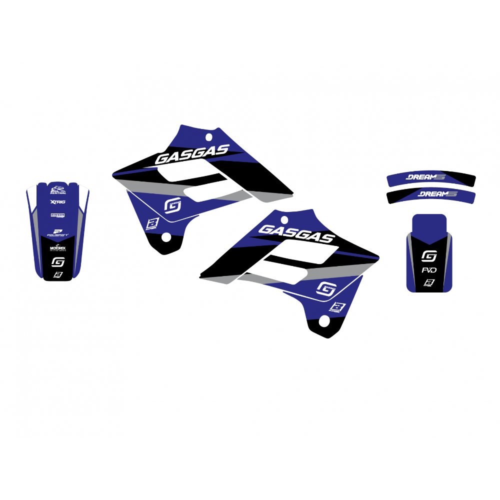 Kit de Pegatinas BlackBird Dream 5 Gas Gas EC 300 02/06 Azul