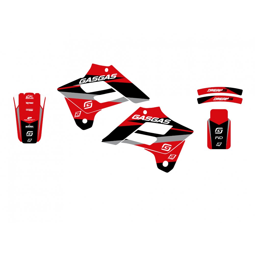 Kit de Pegatinas BlackBird Dream 5 Gas Gas EC 250 02-06 FSE 400/450 02-06