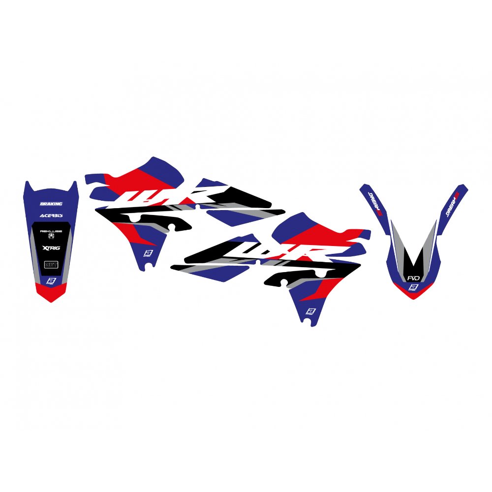 Kit de adhesivos Blackbird Racing Dream 5 Yamaha WRF 250 15-19 / WRF 450 16-18