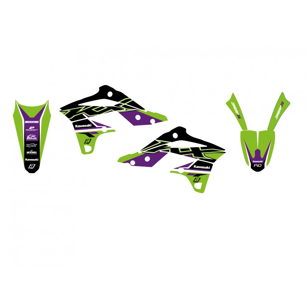 Kit de adhesivos Blackbird Racing Dream 5 Kawasaki KXF 250 13-16