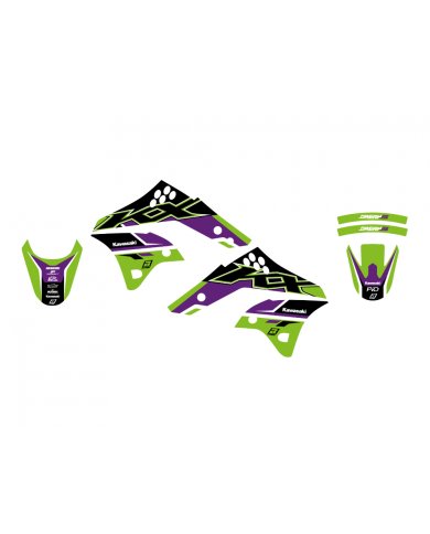Pack plásticos + adhesivos Kawasaki KXF 250 06-08