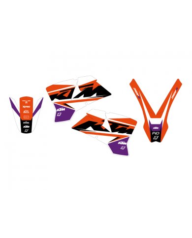 Pack plásticos + adhesivos Ktm SX 03-04
