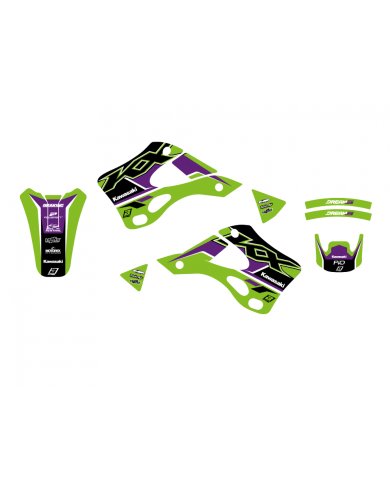 Pack plásticos + adhesivos Kawasaki KX 125 / KX 250 99-02