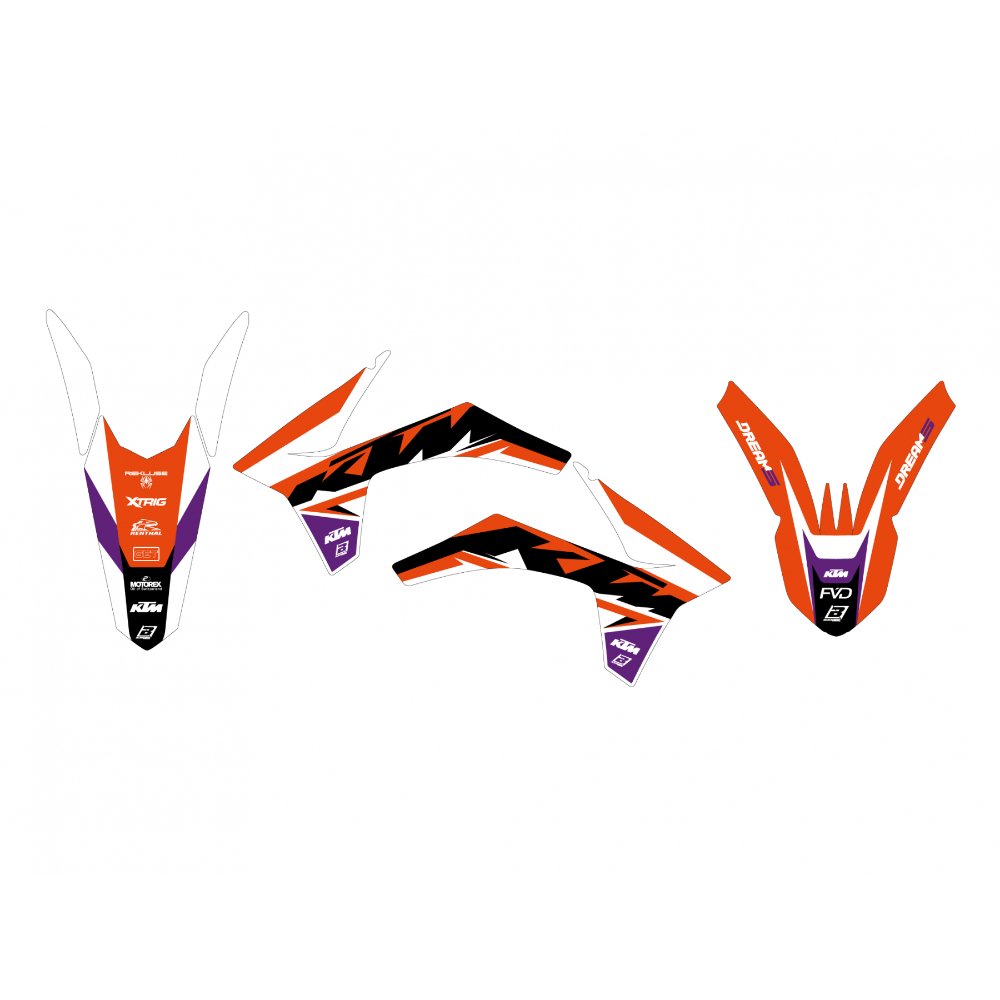 Pack plásticos + adhesivos Ktm EXC 12-13 / EXC-F 12-13