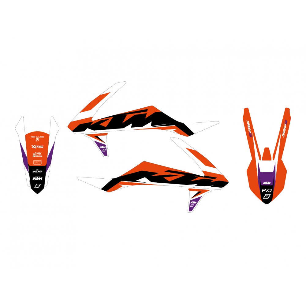 Pack plásticos + adhesivos Ktm EXC 17-19 / EXC-F 17-19