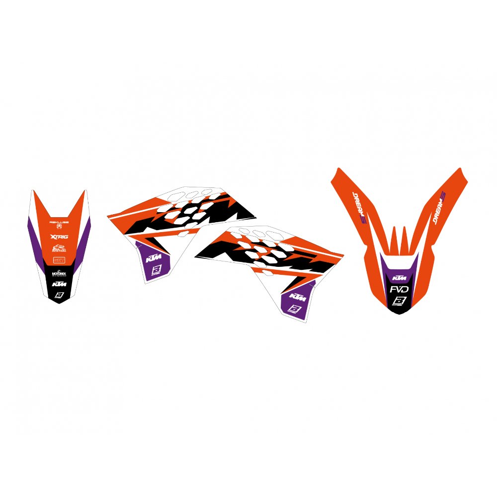 Pack plásticos + adhesivos Ktm EXC 08-11 / EXC-F 08-11